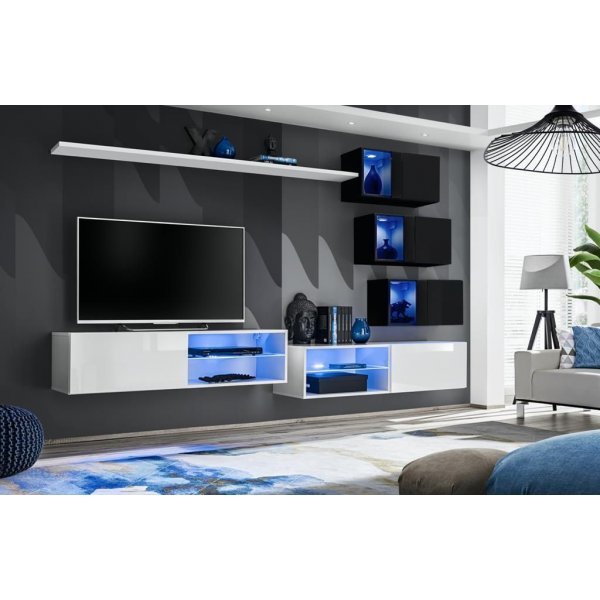 Living SWITCH 24 26 WS SW 24 Genarom AM Alb Lucios / Negru Lucios