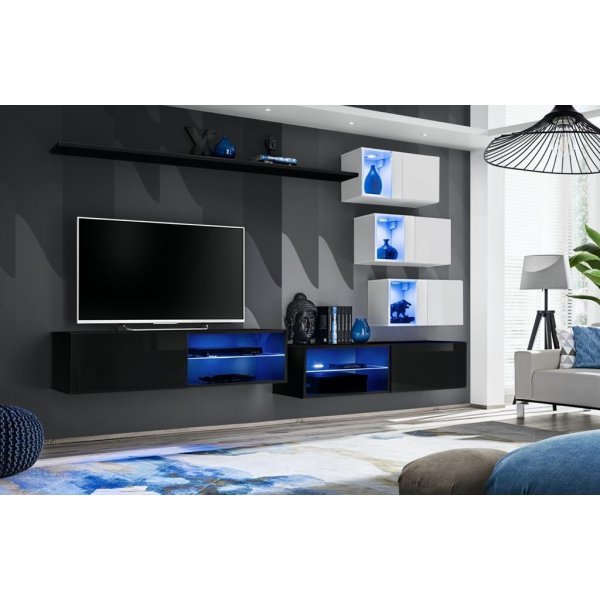 Living SWITCH 24 26 ZW WS 24 Genarom AM Negru Lucios / Alb Lucios
