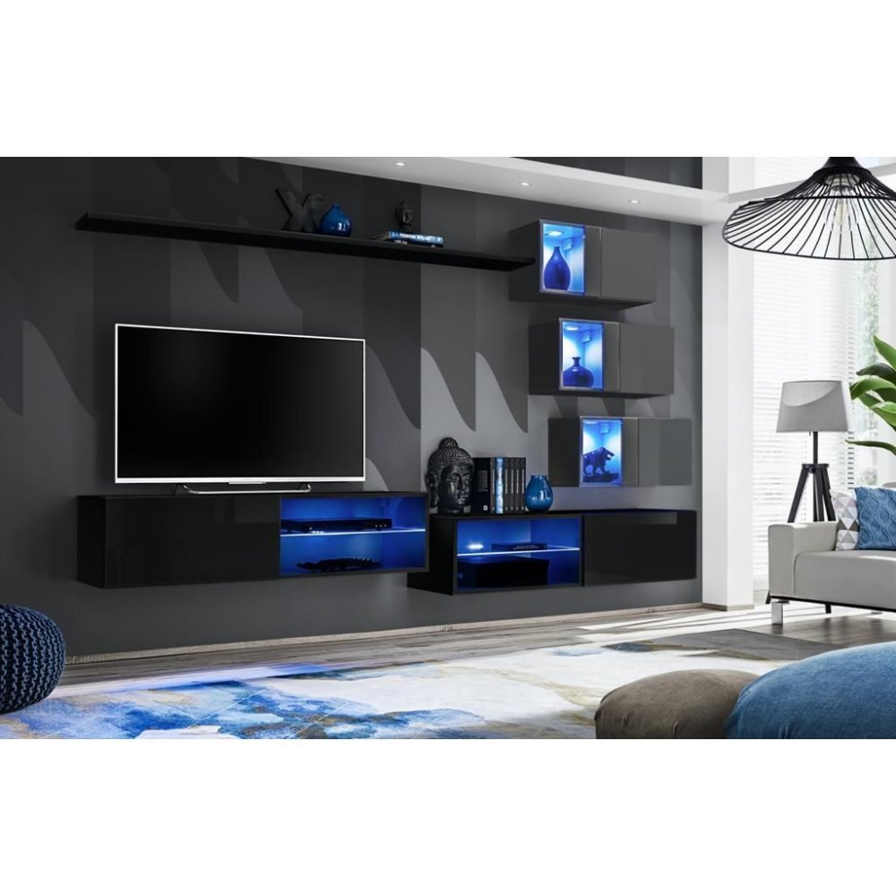 Living SWITCH 24 27 ZG SW 24 Genarom AM Negru Lucios / Grafit Lucios