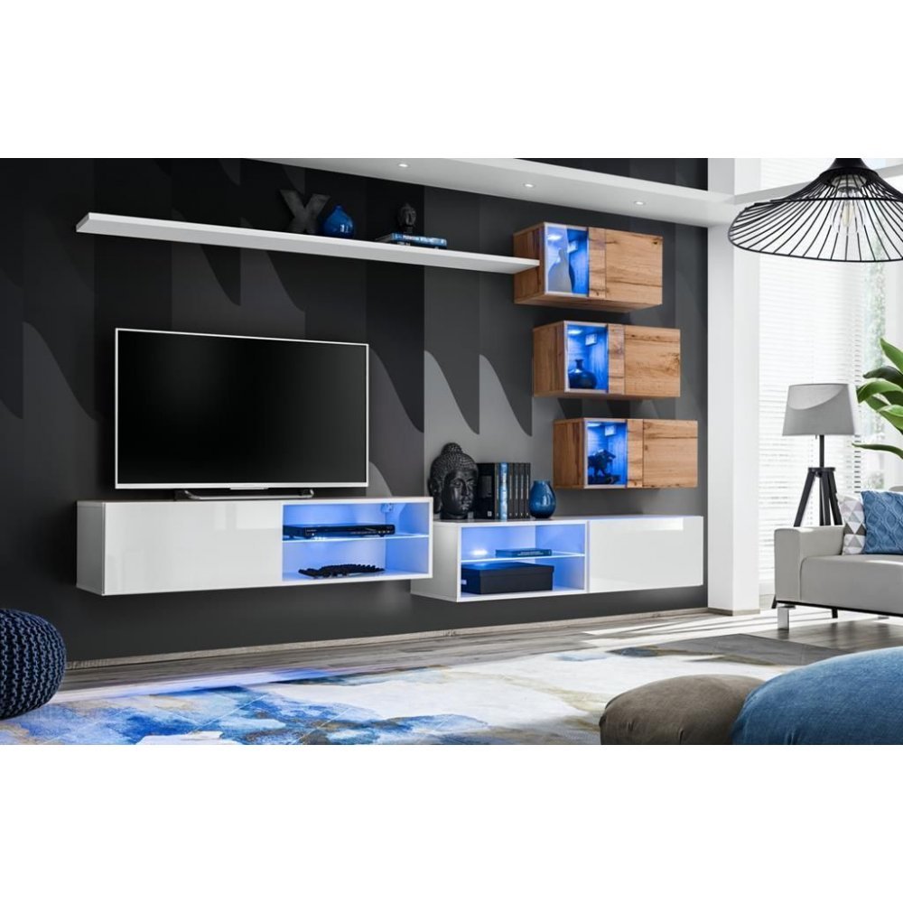 Living SWITCH 24 WWT SW 24 Genarom AM Alb Lucios / Stejar Wotan