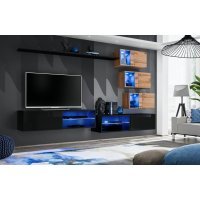 Living SWITCH 24 SWT SW 24 Genarom AM Negru Lucios / Stejar Wotan
