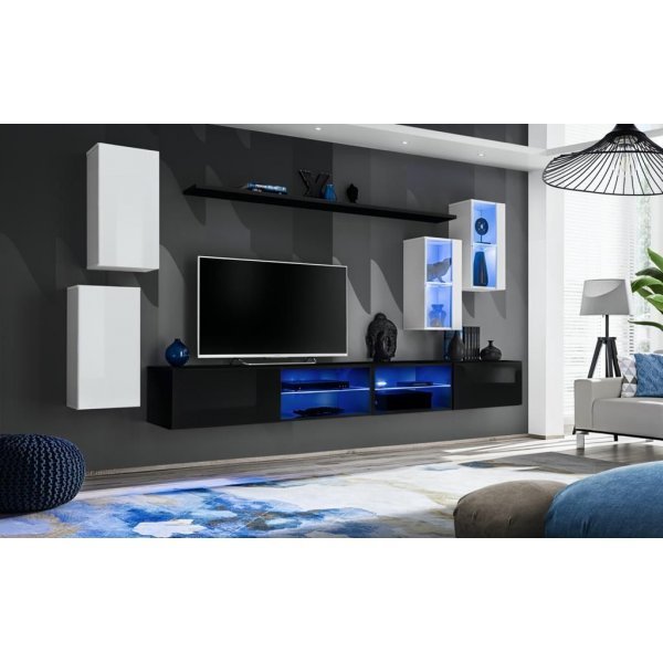 Living SWITCH 25 26 WS SW 25 Genarom AM Alb Lucios / Negru Lucios