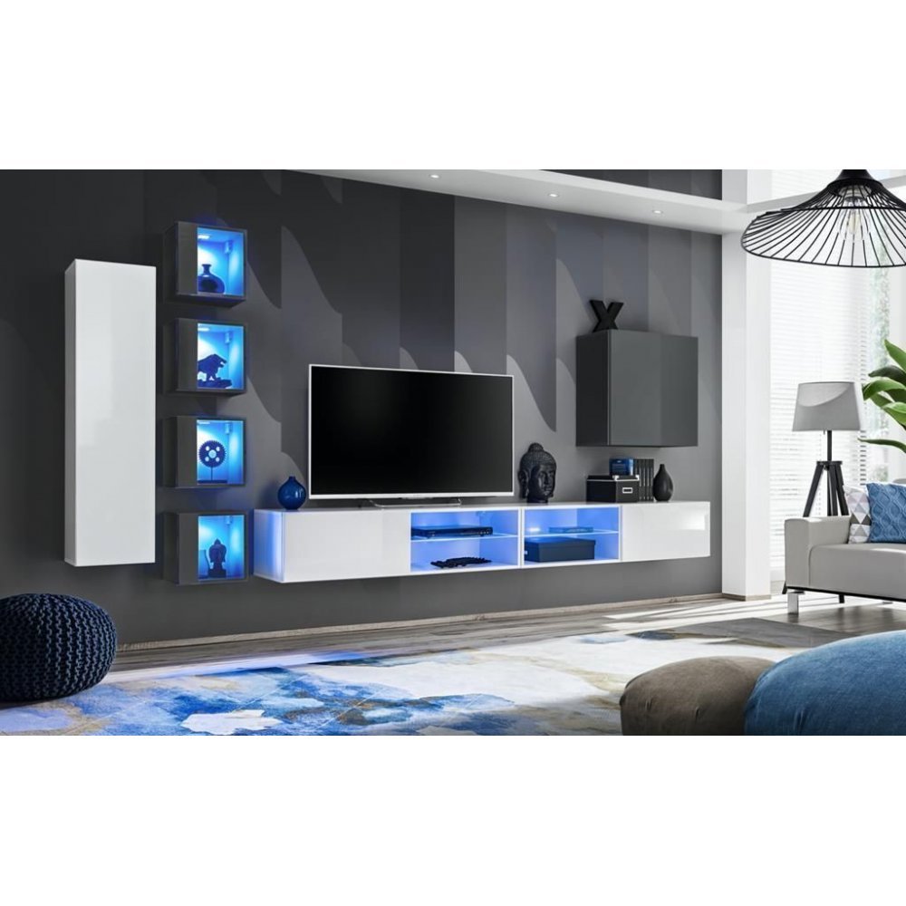Living SWITCH 26 27 WG SW 26 Genarom AM Alb Lucios / Grafit Lucios