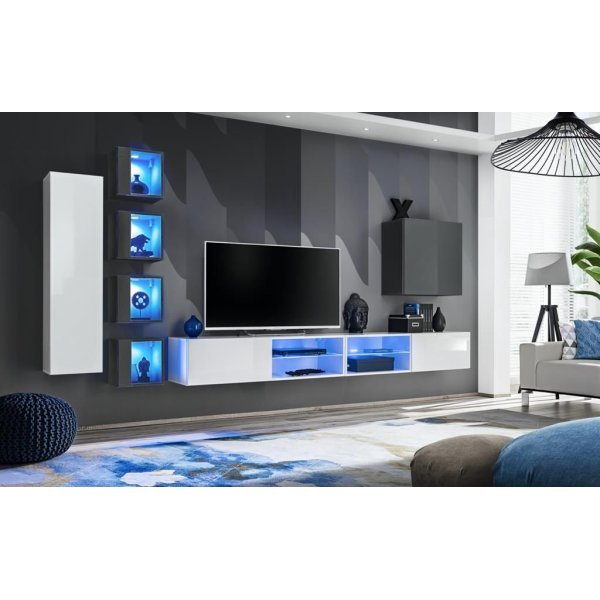 Living SWITCH 26 27 WG SW 26 Genarom AM Alb Lucios / Grafit Lucios
