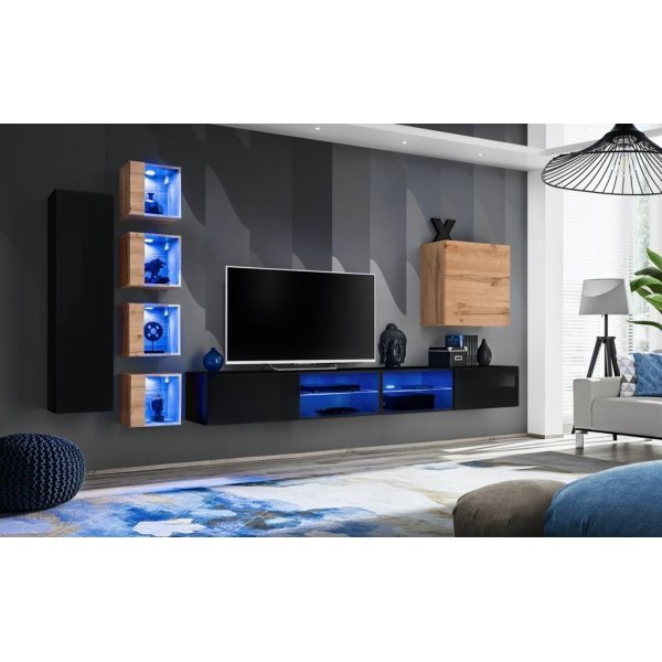 Living SWITCH 26 SWT SW 26 Genarom AM Negru Lucios / Stejar Wotan