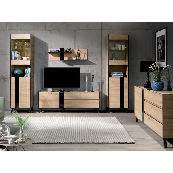 Living FLIX B1 Stejar Artisan /Negru