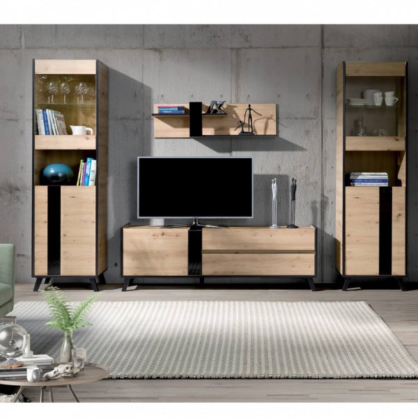 Living FLIX B2 Stejar Artisan /Negru
