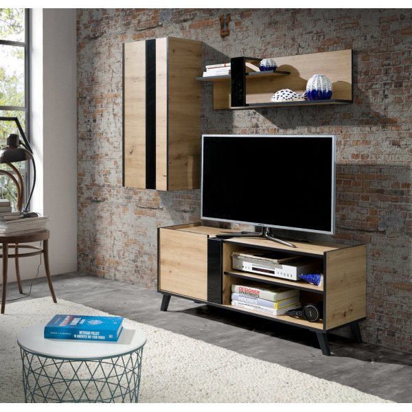 Living FLIX C Stejar Artisan /Negru