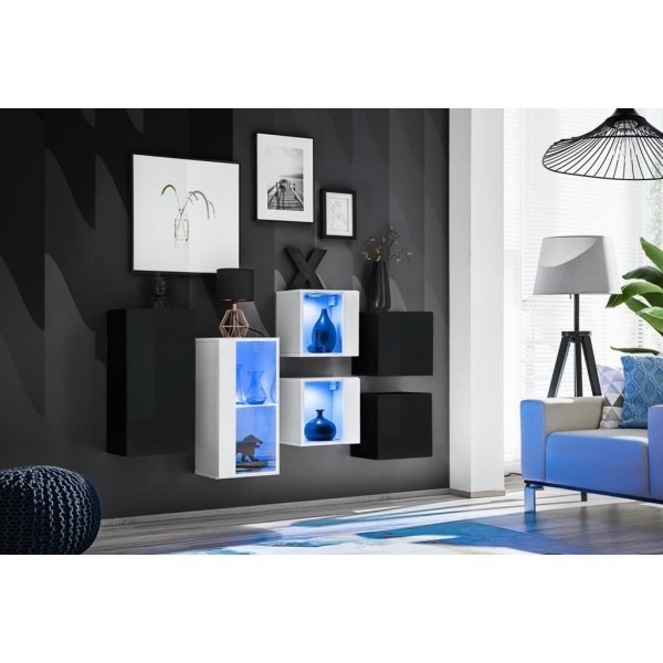 Living SWITCH SB IV 26 ZW SW SB4 Genarom AM Negru Lucios / Alb Lucios