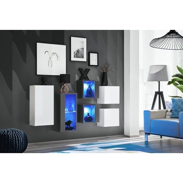 Living SWITCH SB IV 27 WG SW SB4 Genarom AM Alb Lucios / Grafit Lucios