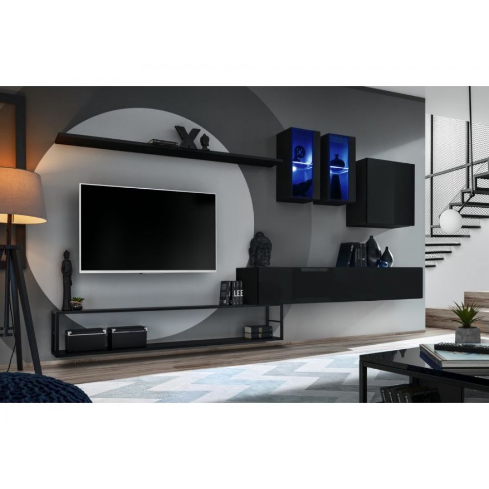 Living SWITCH MET 1 27 ZZ SWM 1 Genarom AM Negru / Negru Lucios