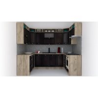 Bucatarie de Colt LEEA ART U FRONT MDF CANYON 160-280-160 K002 / decor 176