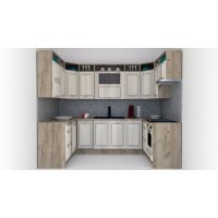 Bucatarie de Colt LEEA ART U FRONT MDF CANYON 160-280-160 K002 / decor 242