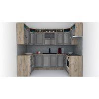 Bucatarie de Colt LEEA ART U FRONT MDF ELBA 160-280-160 K002 / decor 210