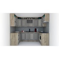 Bucatarie de Colt LEEA ART U FRONT MDF ELBA 160-280-160 K002 / decor 227