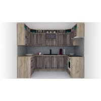 Bucatarie de Colt LEEA ART U FRONT MDF FRESCO 160-280-160 K002 / decor 213
