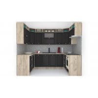 Bucatarie de Colt LEEA ART U FRONT MDF FRESCO 160-280-160 K002 / decor 225