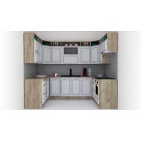 Bucatarie de Colt LEEA ART U FRONT MDF FRESCO 160-280-160 K002 / decor 263