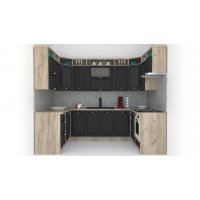 Bucatarie de Colt LEEA ART U FRONT MDF EKRAN 160-280-160 K002 / decor 258