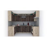 Bucatarie de Colt LEEA ART U FRONT MDF EKRAN 160-280-160 K002 / decor 264