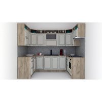Bucatarie de Colt LEEA ART U FRONT MDF PARMA 160-280-160 K002 / decor 102
