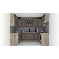 Bucatarie de Colt LEEA ART U FRONT MDF PARMA 160-280-160 K002 / decor 200
