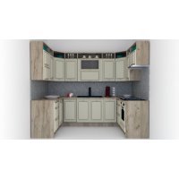 Bucatarie de Colt LEEA ART U FRONT MDF ALAMO 160-280-160 K002 / decor 232