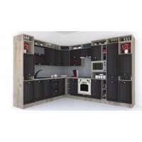 Bucatarie de Colt LEEA ART CORNER FRONT MDF CANYON 260-320 DR. K002 / decor 176