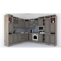 Bucatarie de Colt LEEA ART CORNER FRONT MDF CANYON 260-320 DR. K002 / decor 200