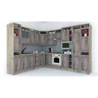 Bucatarie de Colt LEEA ART CORNER FRONT MDF CANYON 260-320 DR. K002 / decor 213