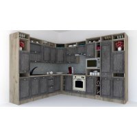 Bucatarie de Colt LEEA ART CORNER FRONT MDF CANYON 260-320 DR. K002 / decor 247
