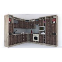 Bucatarie de Colt LEEA ART CORNER FRONT MDF CANYON 260-320 DR. K002 / decor 264