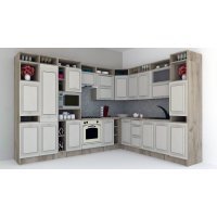 Bucatarie de Colt LEEA ART CORNER FRONT MDF CANYON 260-320 ST. K002 / decor 102