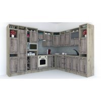 Bucatarie de Colt LEEA ART CORNER FRONT MDF CANYON 260-320 ST. K002 / decor 213
