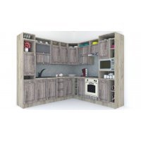 Bucatarie de Colt LEEA ART CORNER FRONT MDF CANYON 240-260 DR. K002 / decor 213