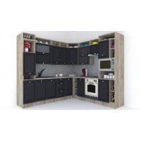 Bucatarie de Colt LEEA ART CORNER FRONT MDF CANYON 240-260 DR. K002 / decor 258