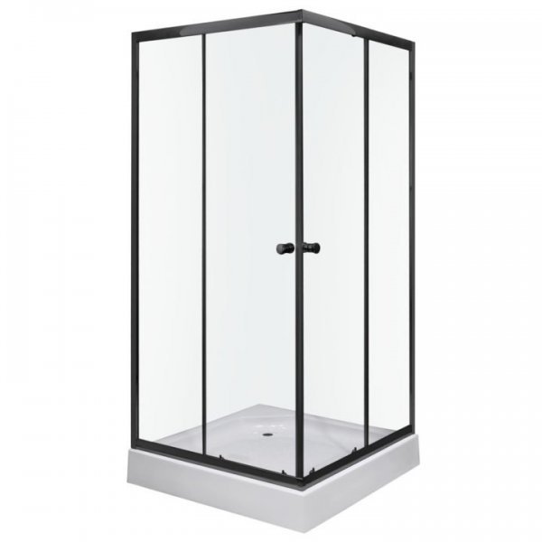 Cabina de dus Olga SQ Black 90 cu cada