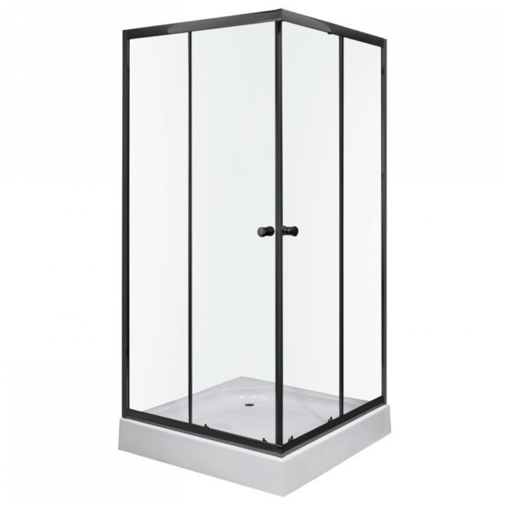 Cabina de dus Olga SQ Black 80 cu cada