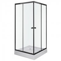 Cabina de dus Olga SQ Black 80 cu cada