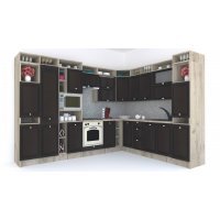 Bucatarie de Colt LEEA ART CORNER FRONT MDF ELBA 260-320 ST. K002 / decor 244