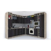 Bucatarie de Colt LEEA ART CORNER FRONT MDF CANYON 260-280 DR. K002 / decor 176
