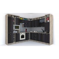 Bucatarie de Colt LEEA ART CORNER FRONT MDF CANYON 260-280 ST. K002 / decor 176