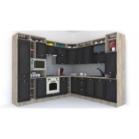 Bucatarie de Colt LEEA ART CORNER FRONT MDF CANYON 260-280 ST. K002 / decor 225
