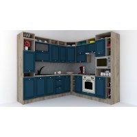Bucatarie de Colt LEEA ART CORNER FRONT MDF ELBA 240-260 DR. K002 / decor 259