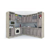 Bucatarie de Colt LEEA ART CORNER FRONT MDF FRESCO 240-260 ST. K002 / decor 213