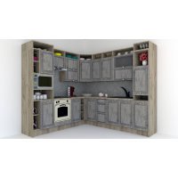 Bucatarie de Colt LEEA ART CORNER FRONT MDF FRESCO 240-260 ST. K002 / decor 246