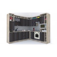 Bucatarie de Colt LEEA ART CORNER FRONT MDF STILE 240-260 DR. K002 / decor 176