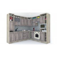Bucatarie de Colt LEEA ART CORNER FRONT MDF STILE 240-260 DR. K002 / decor 213