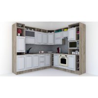 Bucatarie de Colt LEEA ART CORNER FRONT MDF STILE 240-260 DR. K002 / decor 263