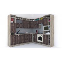 Bucatarie de Colt LEEA ART CORNER FRONT MDF STILE 240-260 DR. K002 / decor 264